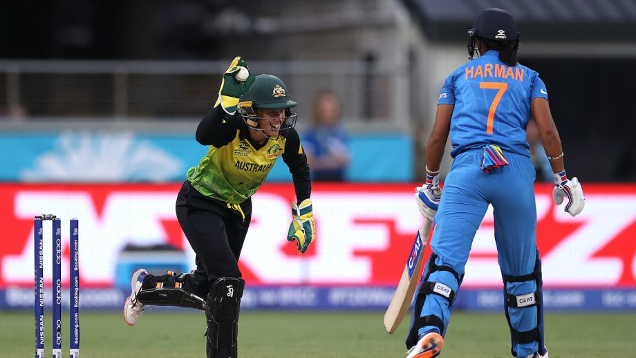 Harmanpreet Kaur gets stumped against Australia (AFP)
